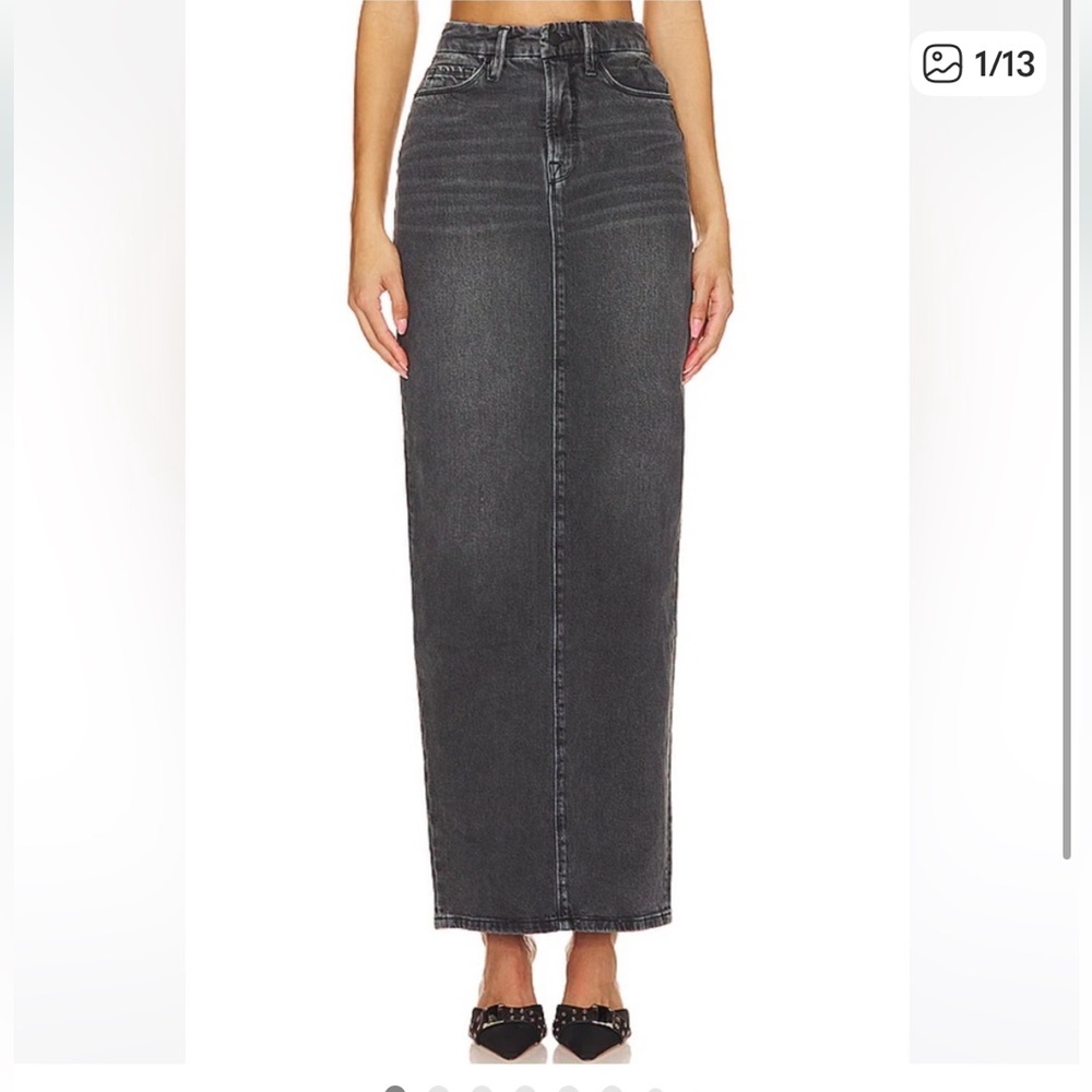 Good American Charcoal Denim Skirt - plus size NWT ⭐️